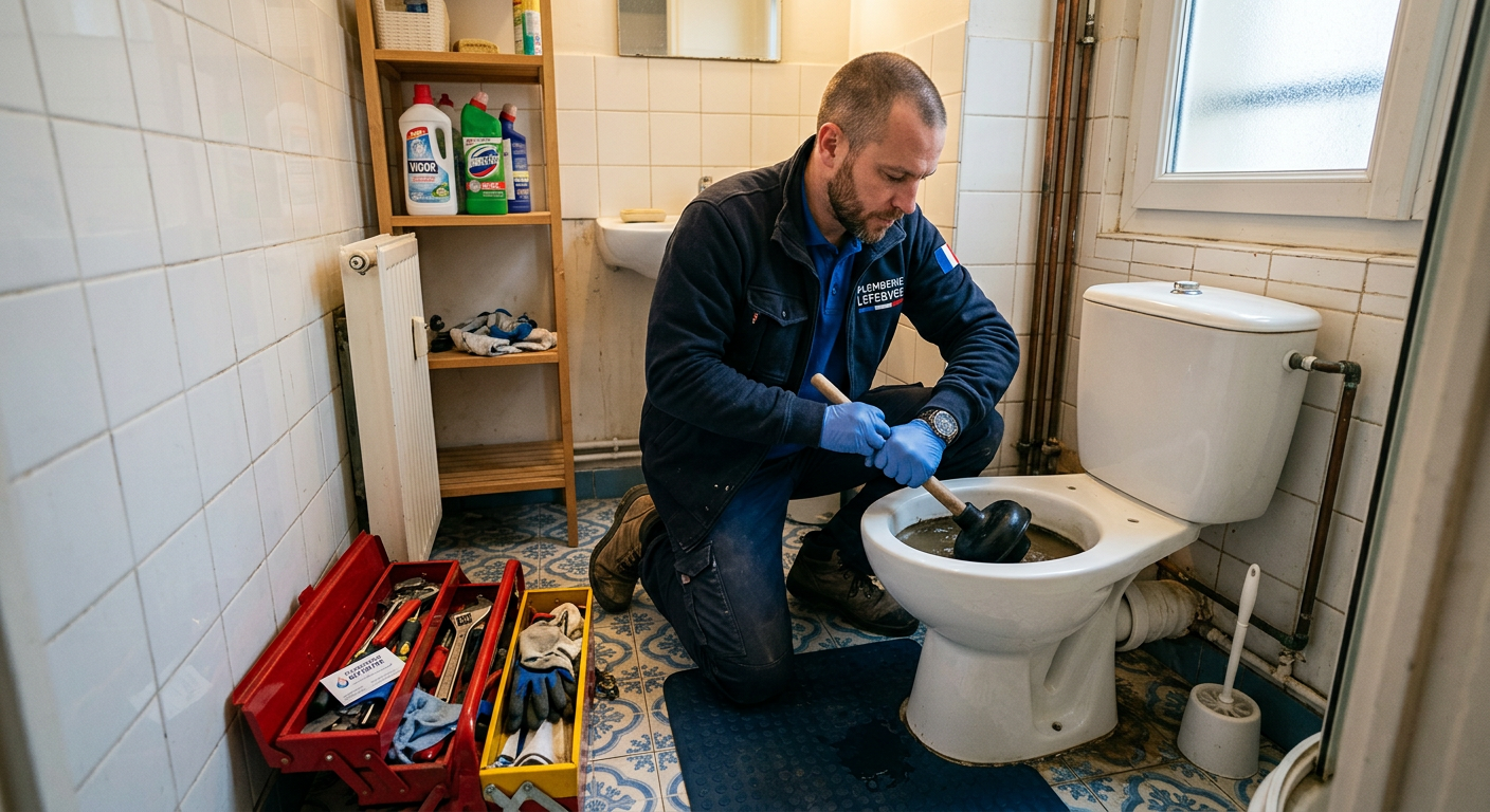 Débouchage WC en urgence par un plombier à Châtillon